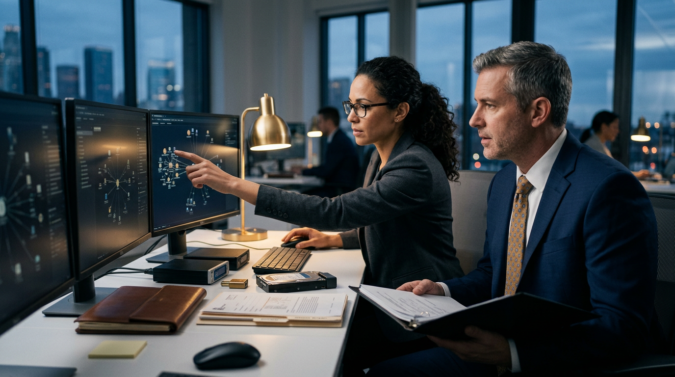 Forensic analyst examining attribution vs identification wallet data on digital screen. Forensic analyst examining attribution vs identification wallet data on digital screen.
