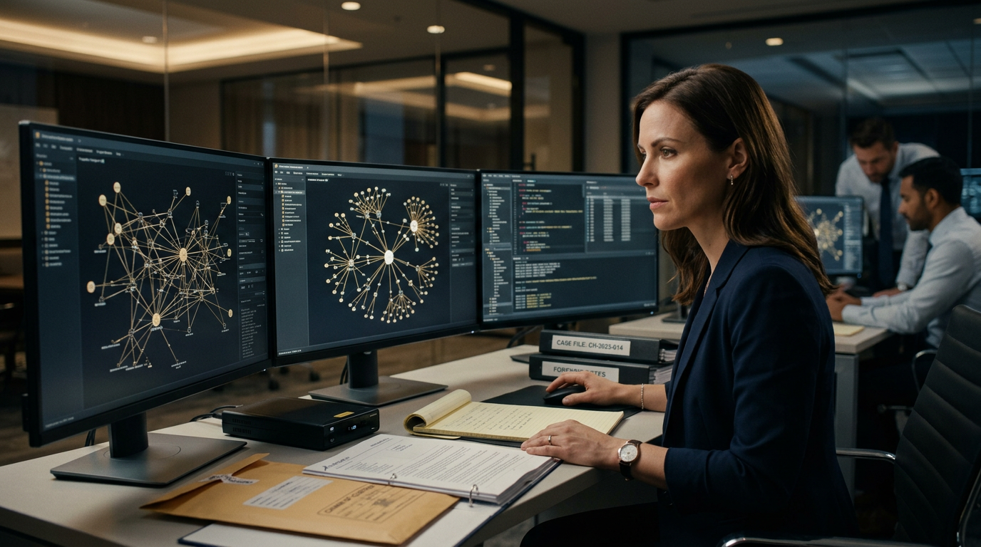 A cyber forensics specialist inspecting memory artifacts from a clipboard hijacker crypto malware investigation.
