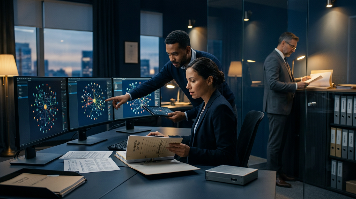 Forensic analyst reviewing crypto insurance underwriting evidence logs and blockchain transaction traces. Forensic analyst reviewing crypto insurance underwriting evidence logs and blockchain transaction traces.