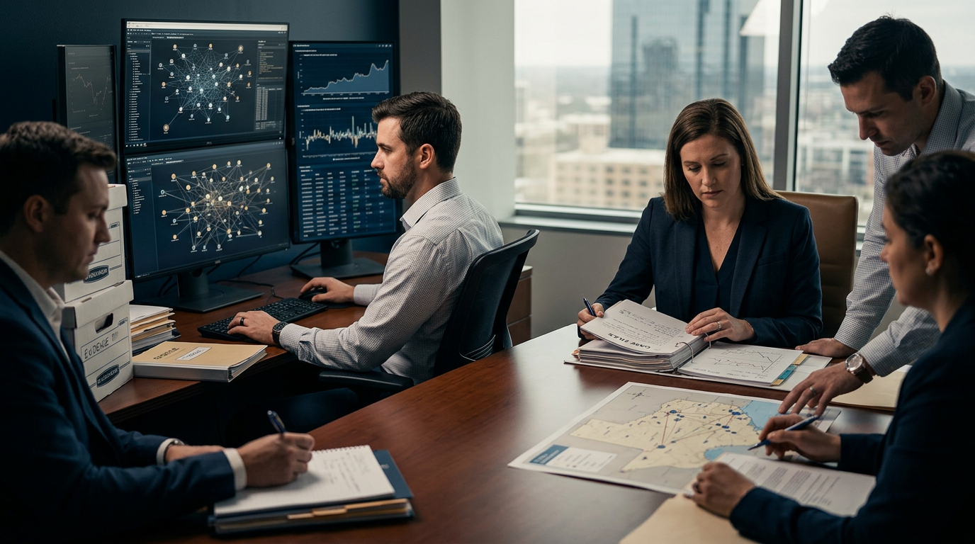 Forensic investigator analyzing blockchain transactions for a crypto recovery service Dallas case Forensic investigator analyzing blockchain transactions for a crypto recovery service Dallas case