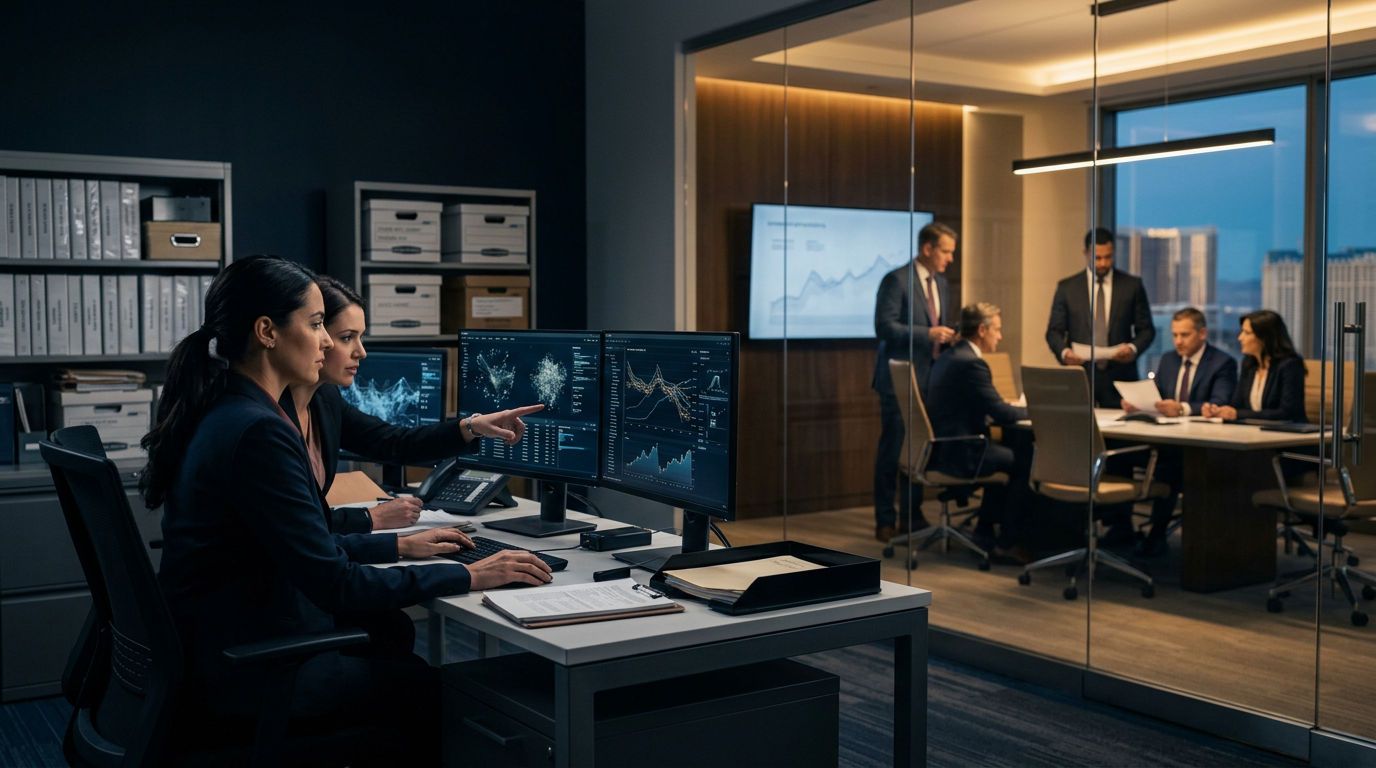 Forensic analyst conducting a crypto recovery service Las Vegas investigation in a technical lab. Forensic analyst conducting a crypto recovery service Las Vegas investigation in a technical lab.