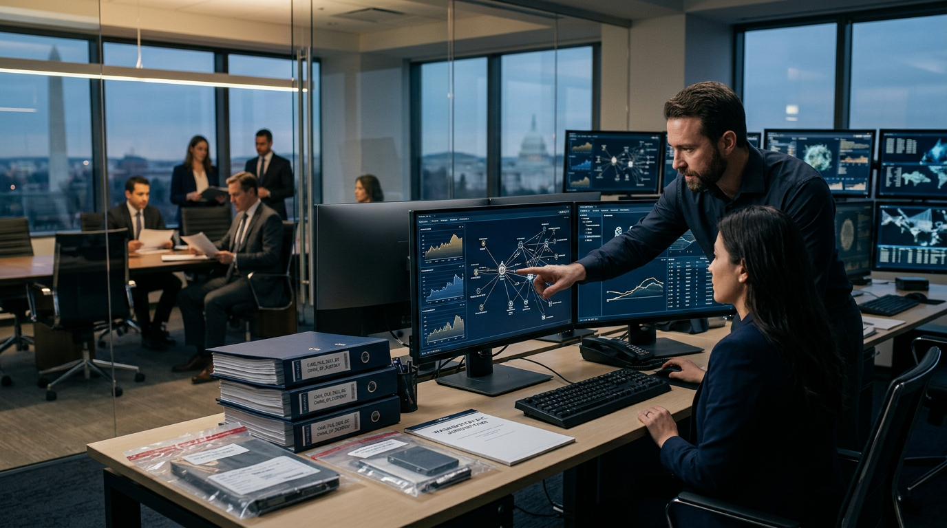 A forensic examiner analyzing blockchain transaction graphs for a crypto recovery service Washington case. A forensic examiner analyzing blockchain transaction graphs for a crypto recovery service Washington case.