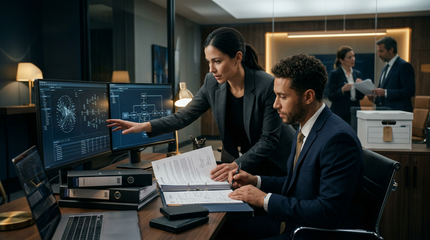 A forensic analyst examining blockchain ledgers for a crypto tax loss theft investigation. A forensic analyst examining blockchain ledgers for a crypto tax loss theft investigation.
