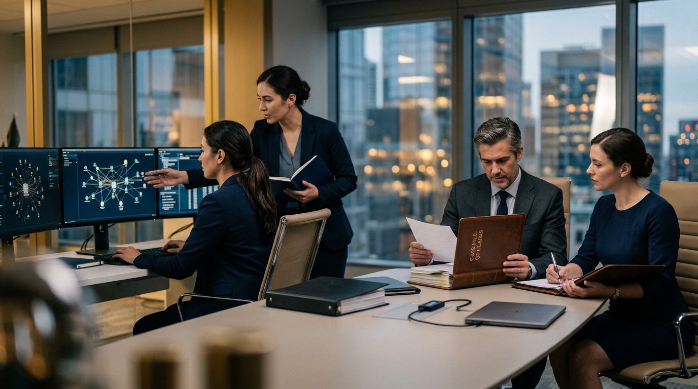 Forensic investigator analyzing blockchain transactions for a crypto theft insurance claim report Forensic investigator analyzing blockchain transactions for a crypto theft insurance claim report