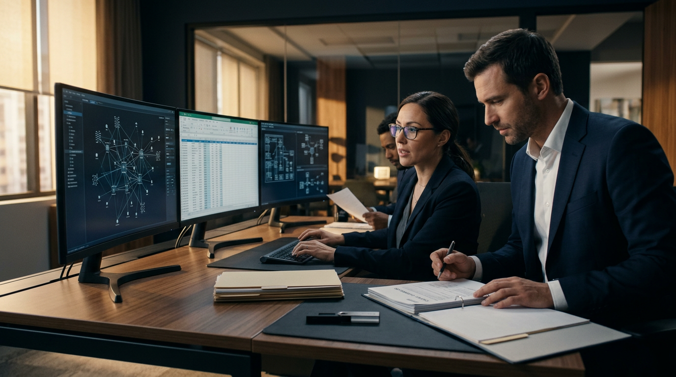 Forensic accountant examining digital wallet logs for estate crypto asset recovery.