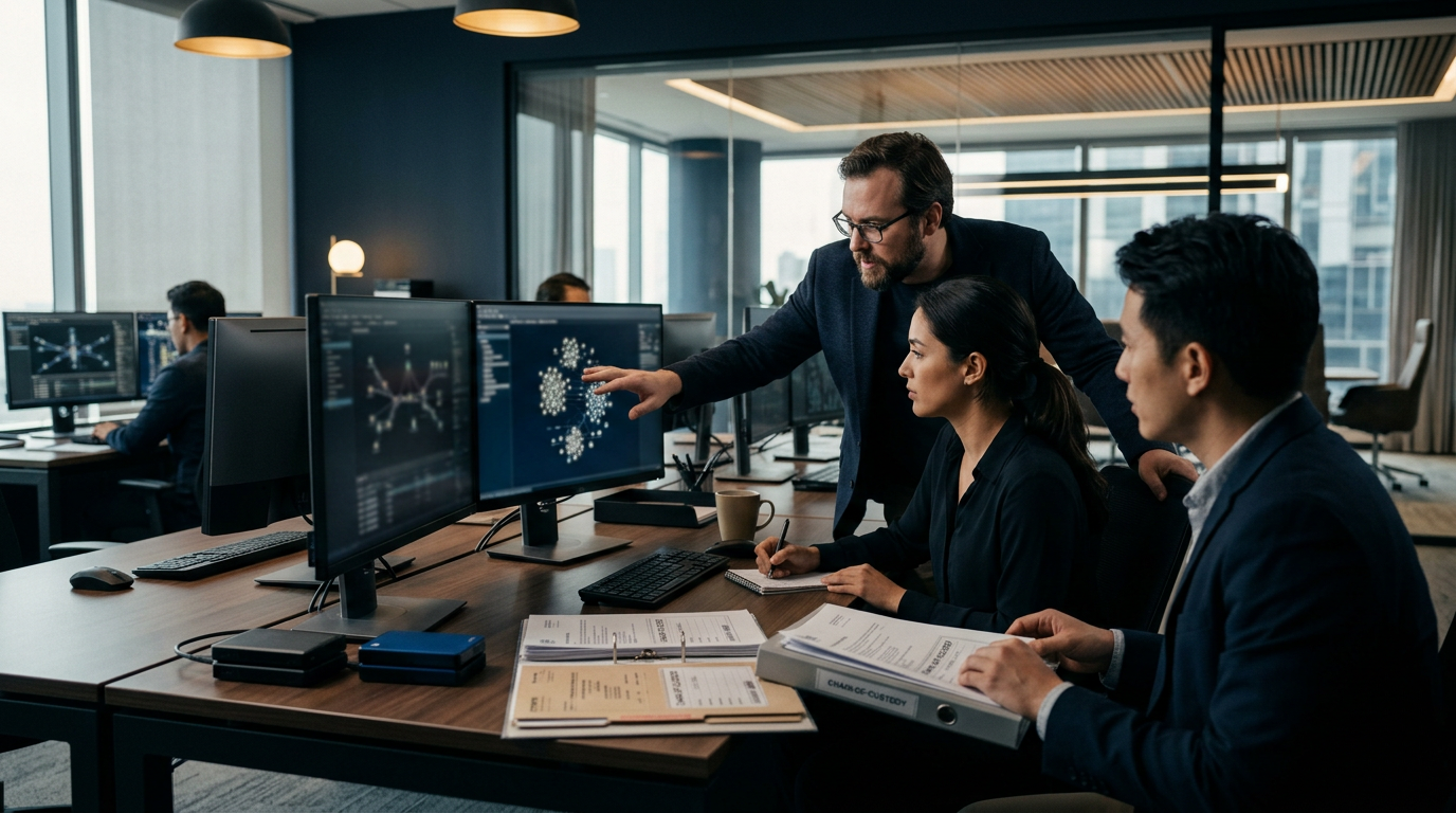 Blockchain forensic analyst tracing stolen cryptocurrency transactions across exchanges and mixers — heuristic clustering blo Blockchain forensic analyst tracing stolen cryptocurrency transactions across exchanges and mixers — heuristic clustering blo