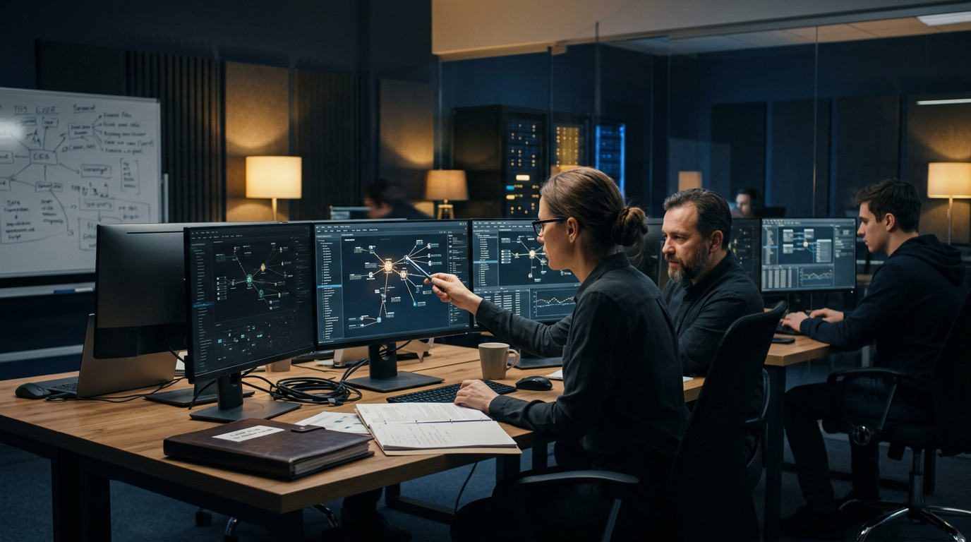 Aegis Financial Forensics analysts collaborating on a cryptocurrency fraud tracing case — how to recover scammed cryptocurren Aegis Financial Forensics analysts collaborating on a cryptocurrency fraud tracing case — how to recover scammed cryptocurren