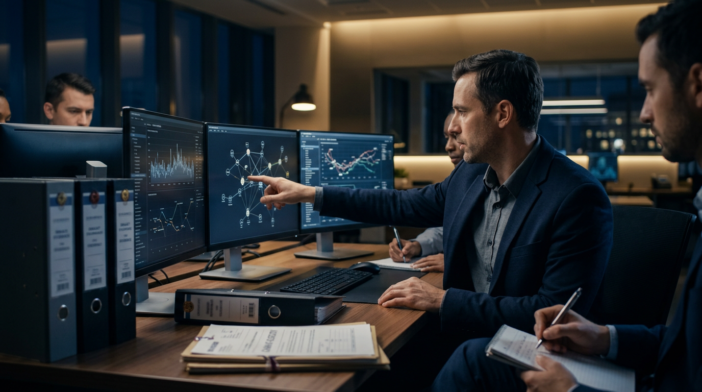 A forensic analyst preparing documentation to report crypto scam activity to federal law enforcement. A forensic analyst preparing documentation to report crypto scam activity to federal law enforcement.