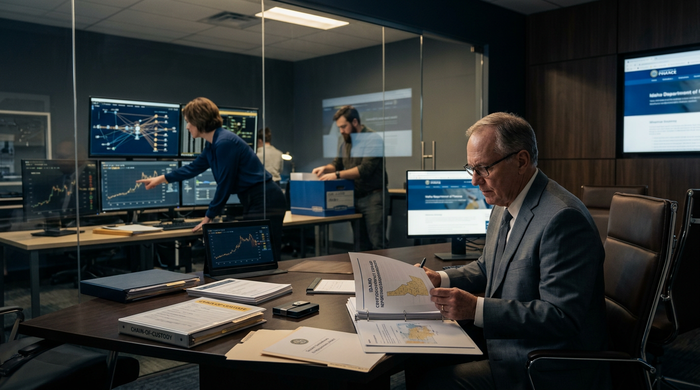 Blockchain forensic analyst tracing stolen cryptocurrency transactions across exchanges and mixers — Idaho cryptocurrency fra Blockchain forensic analyst tracing stolen cryptocurrency transactions across exchanges and mixers — Idaho cryptocurrency fra