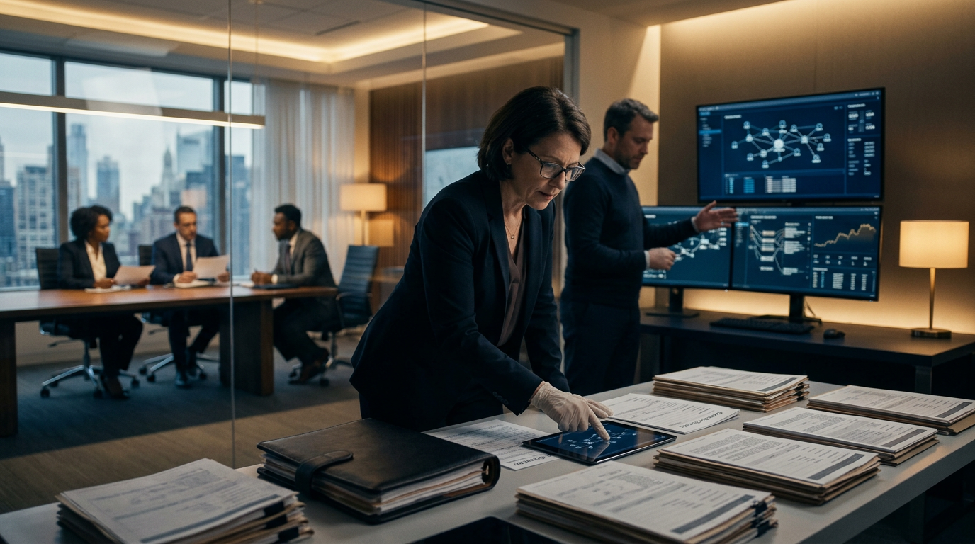 Legal and forensic experts analyzing New York cryptocurrency fraud reporting requirements at 48 Wall Street office. Legal and forensic experts analyzing New York cryptocurrency fraud reporting requirements at 48 Wall Street office.