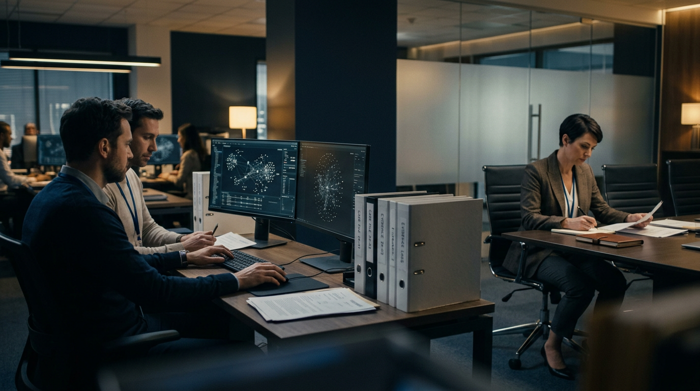 Confidential consultation between a crypto fraud victim and a blockchain forensics analyst — red flags of a fake crypto inves