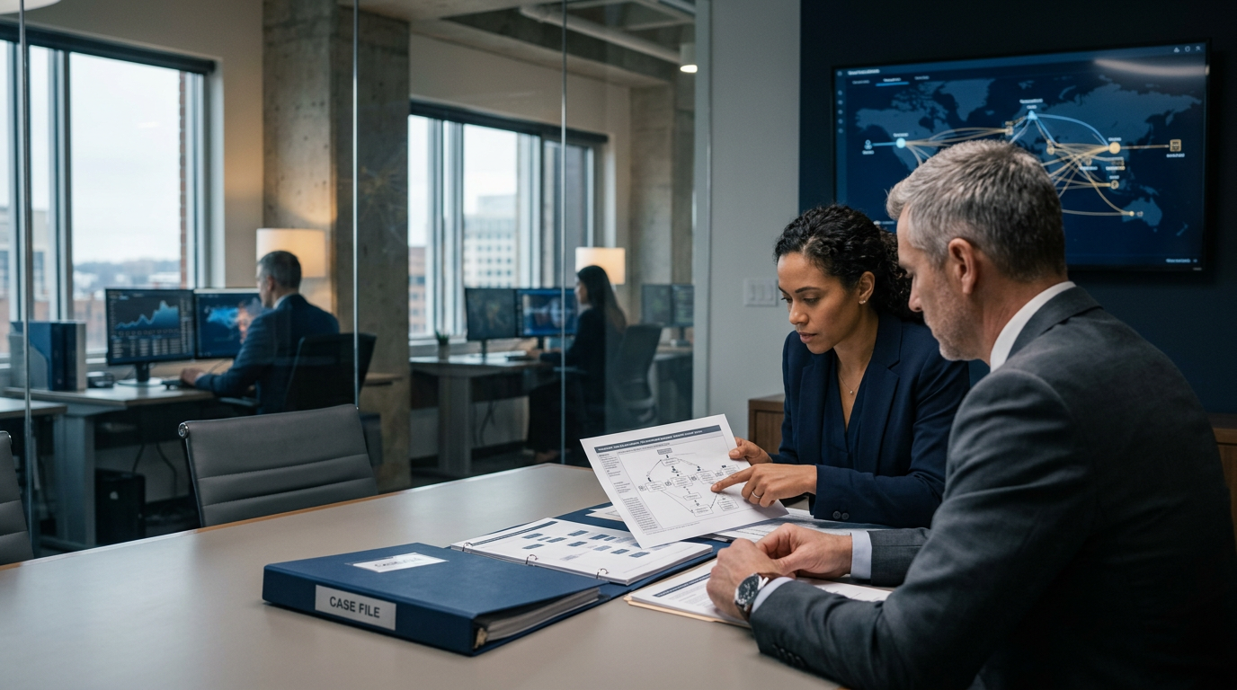 A forensic investigator analysing Rhode Island cryptocurrency fraud reporting requirements documents on screen. A forensic investigator analysing Rhode Island cryptocurrency fraud reporting requirements documents on screen.
