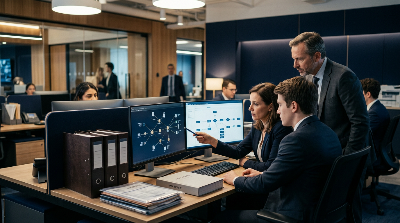Forensic analyst reviewing romance scam statistics 1970 data reports and blockchain transaction traces on desktop screens Forensic analyst reviewing romance scam statistics 1970 data reports and blockchain transaction traces on desktop screens