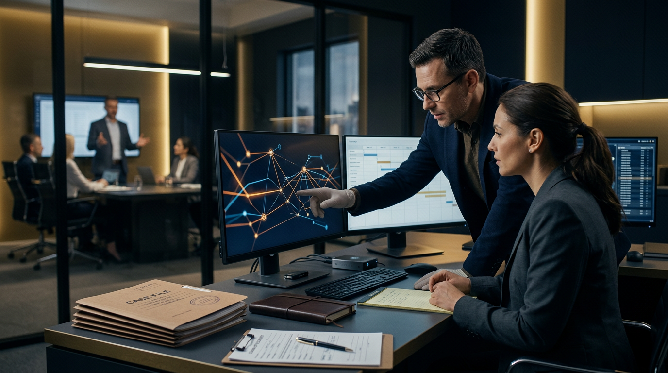 A forensic examiner analyzing blockchain data after a victim had their seed phrase stolen by hackers. A forensic examiner analyzing blockchain data after a victim had their seed phrase stolen by hackers.