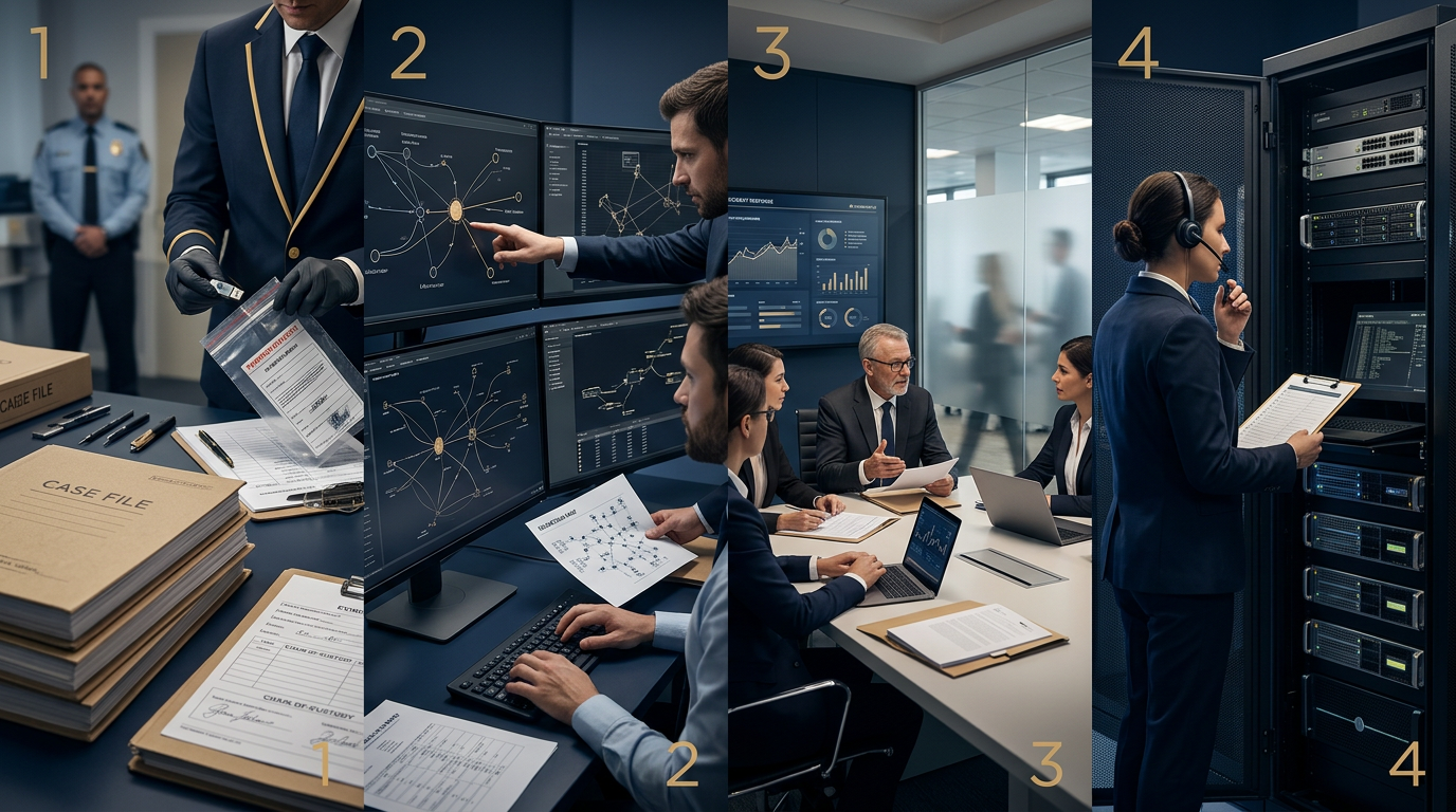 Forensic investigator examining wallet traces illustrating things to do in the first 24 hours after a crypto theft. Forensic investigator examining wallet traces illustrating things to do in the first 24 hours after a crypto theft.