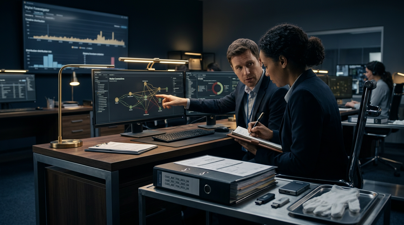 Blockchain forensic analyst tracing stolen cryptocurrency transactions across exchanges and mixers — token presale fraud inve