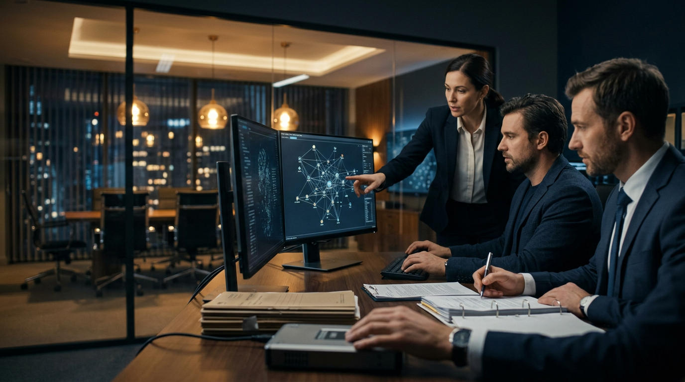 Forensic analyst reviewing West Virginia cryptocurrency fraud reporting requirements on a digital dashboard Forensic analyst reviewing West Virginia cryptocurrency fraud reporting requirements on a digital dashboard