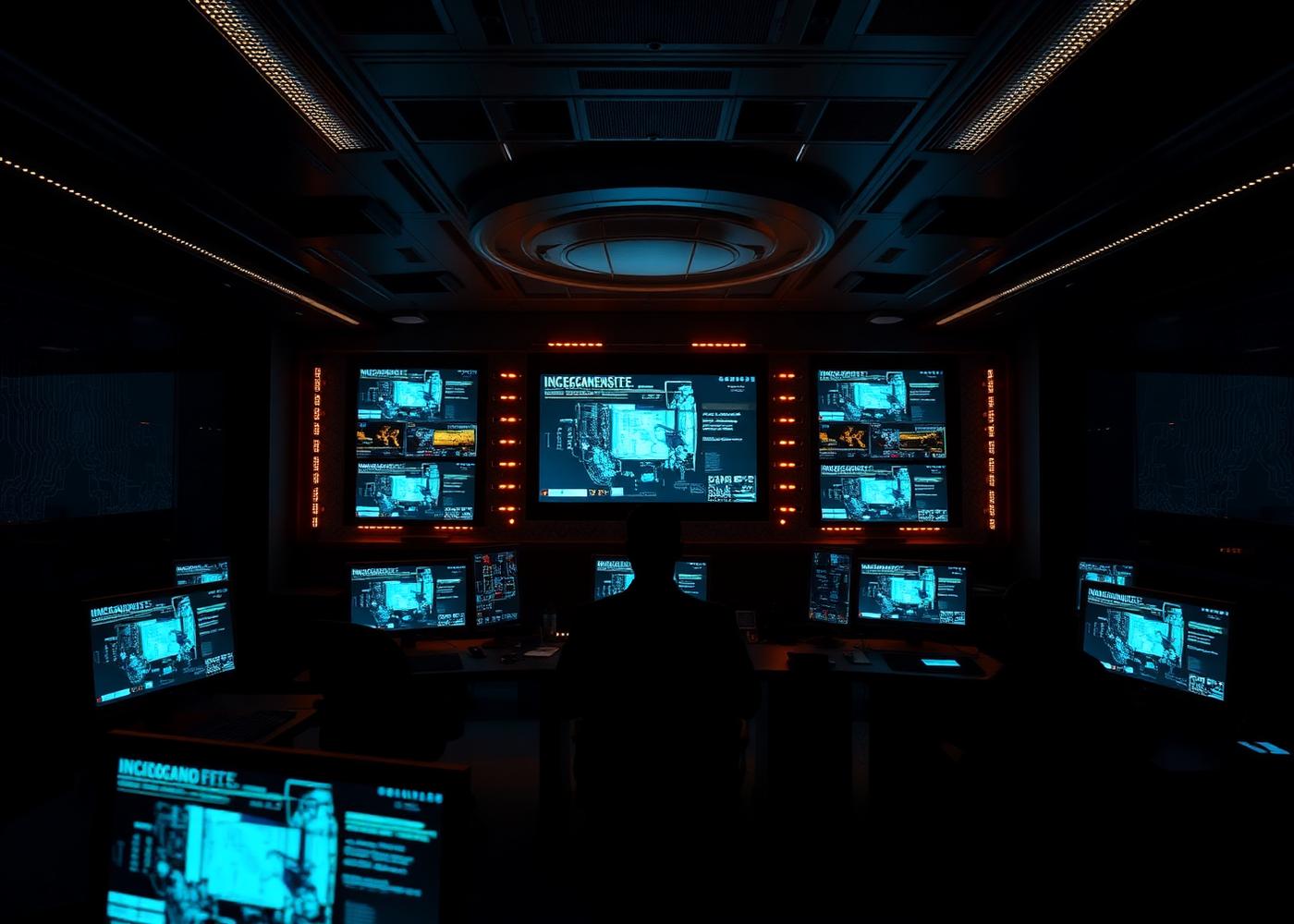 Modern security operations center with monitoring screens during a corporate crypto incident response engagement
